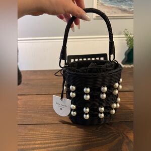 CHARLOTTE--Kate Spade Black Pearl-Embellished Women's Bag